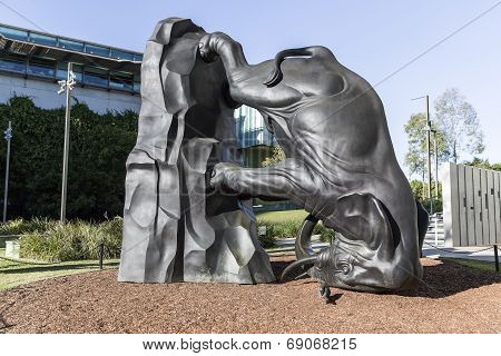 Bronze Elephant sculpture at GOMA