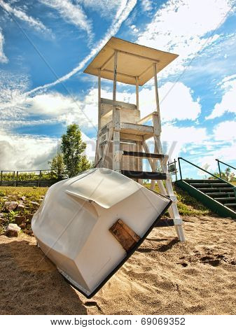 Lifeguard Stand And Row Boat
