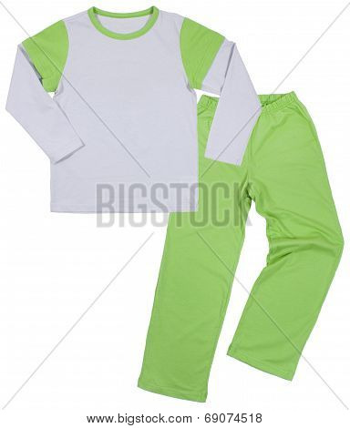 Child suit set isolated on white background