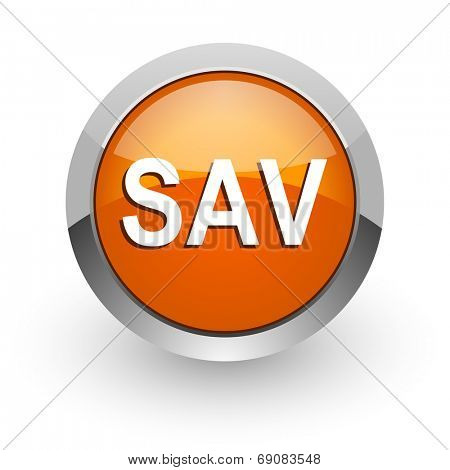 sav orange glossy web icon