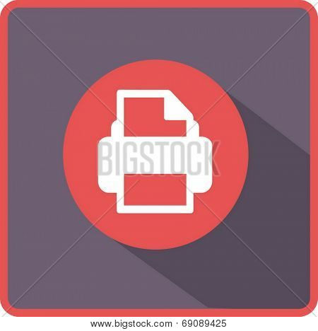 Flat Vector Printer Icon