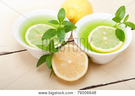 Mint Infusion Tea Tisane With Lemon