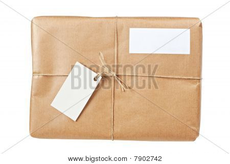 Brown Package With Blank Labels