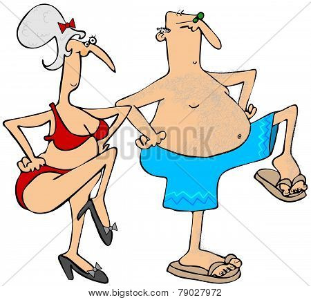 Grandparents exercising