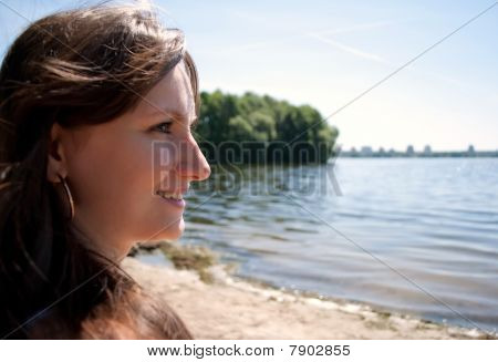 Meisje op het strand