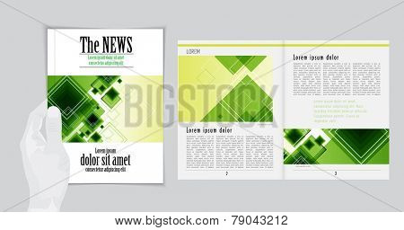 Graphical design magazine template 