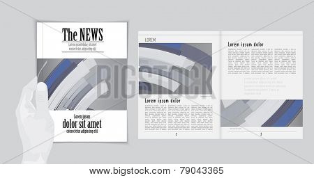Graphical design magazine template 