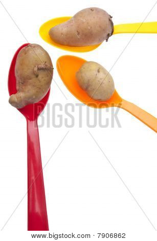 Batatas artesanais de alevinos
