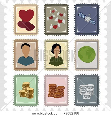 Nine Stamps