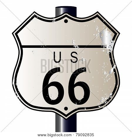 Blank Route 66 Sign