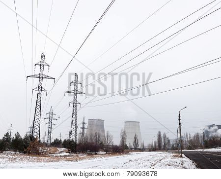Cogeneration Plant Near Kyiv (ukraine) In Winter