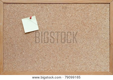 Cork Board With Post It Note