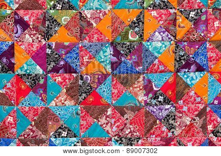 Colorful Crazy Quilt For Sale, Island Bali, Ubud, Indonesia