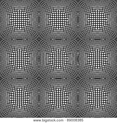 Design Seamless Monochrome Square Geometric Pattern
