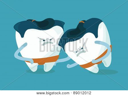 Sumo of chipped a tooth
