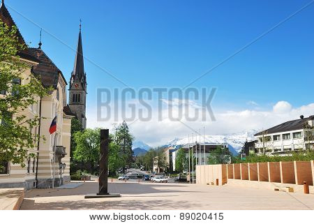 Townscape Of Vaduz, Lichtenstein