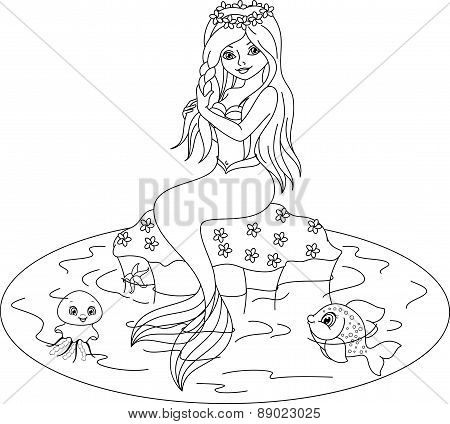 Mermaid Coloring Page