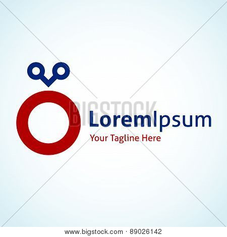 Funny circle creative application vector logo icon
