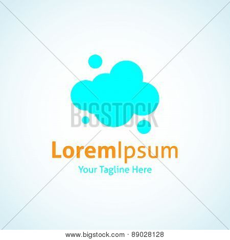 Natural cloud idea immagination innovative vector logo icon