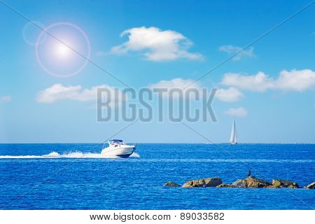 Boats In Alghero Shoreline