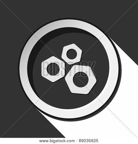 Dark Gray Icon With Nuts