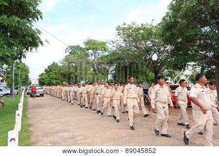 Village Headman And Leader Went On A Campaign In The District
