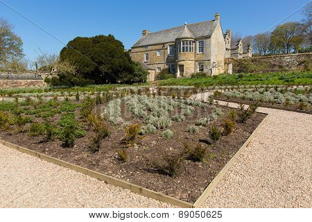 Trerice House Newquay Cornwall England UK beautiful Elizabethan manor house and gardens in sunny spr