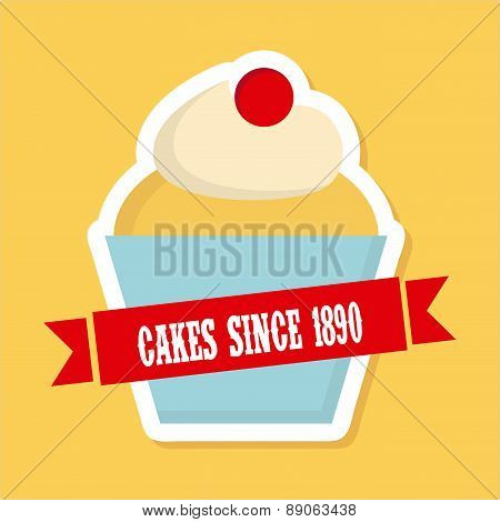 bakery design over cream  background vector illustration