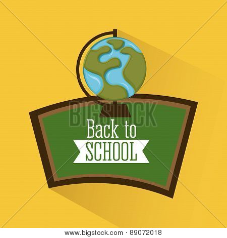 school design over yellow  background vector illustration