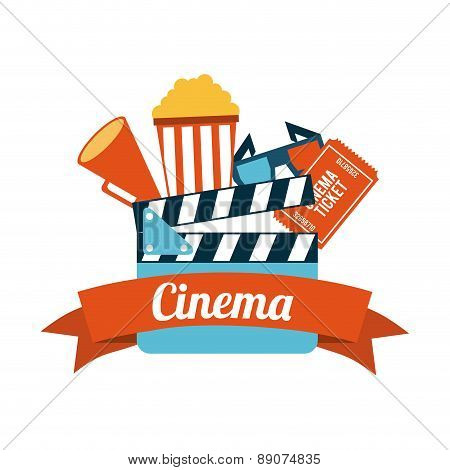cinema design overwhite  background vector illustration