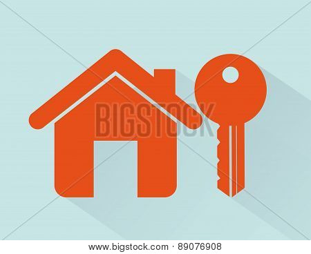 real estate  over blue  background vector illustration