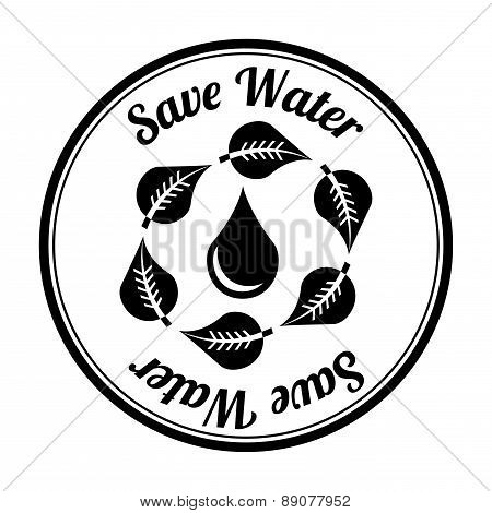 save water over white background vector illustration