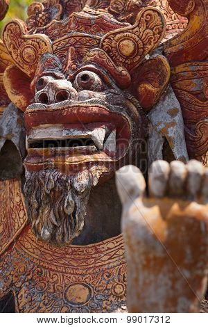 Ancient Sculpture Of The Mythical Balinese Barong