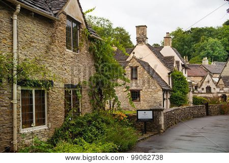 England, Castle Combe, unique old English village. Old house and park