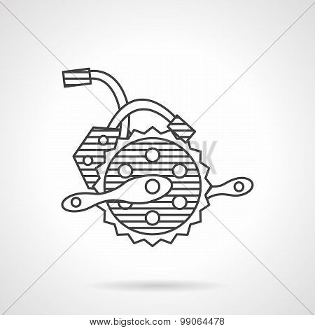 Electric bike crankset vector icon