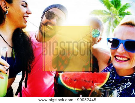 Copy Space Frame Summer Vacation Holiday Concept