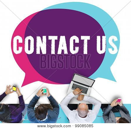 Contact Us Hotline Info Service Customer Care Concept