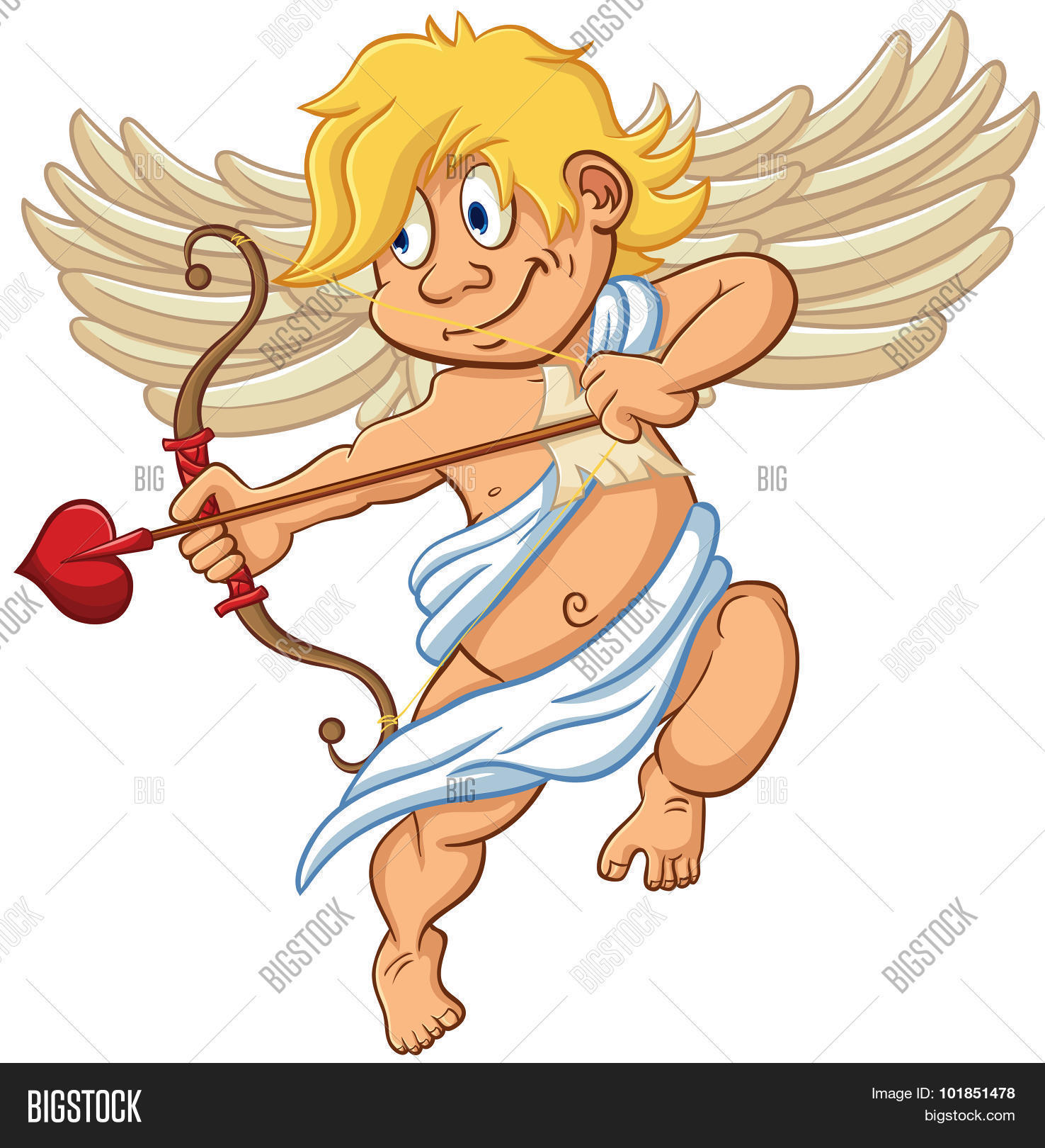 Cupid Shooting Bow. Vector & Photo (Free Trial) | Bigstock