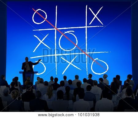Leisure Game Tic Tac Toe Competition Challenge Winner Concept