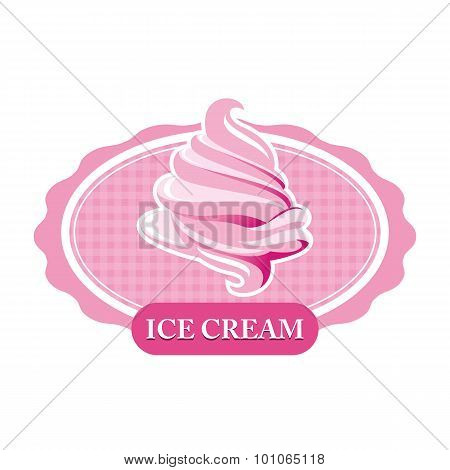 Abstract symbol ice cream design logo vector
