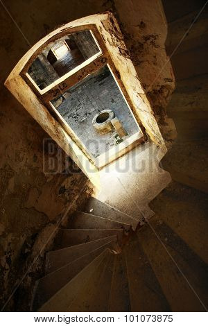 Staircase leading to the exit of fortress
