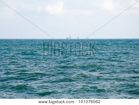 Rock Ships Not Far From The Banks Of The Opuk Nature Reserve