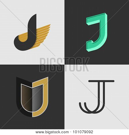 The set of letters J signs