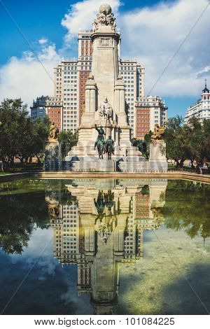Spanish square in Madrid, Spain