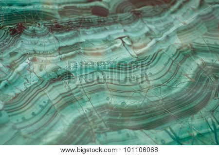 Texture of polished Malachite