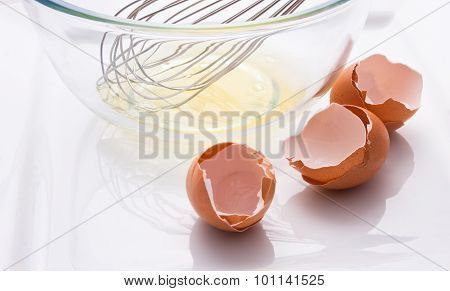 Egg Shells White And Whisk