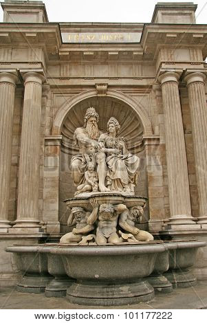 Sculpture At Albertina Museum In The Innere Stadt Of Vienna, Austria.