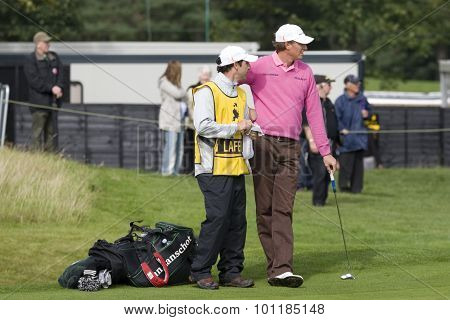 GLENEAGLES SCOTLAND, 28 AUGUST 2009. Maarten Lafeber (NED) competing in the second round of the European Tour Johnnie Walker Championship.