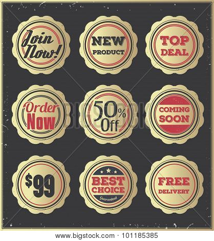 Retro badges