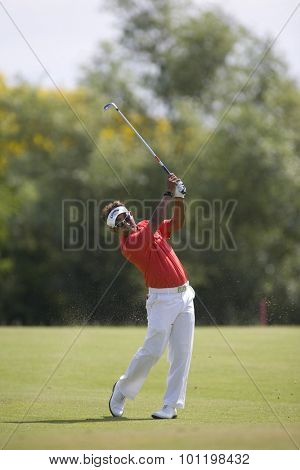 PARIS FRANCE, 05 JULY 2009. Thongchai Jaidee (THA) competing in the final round of the PGA European Tour Open de France golf tournament.